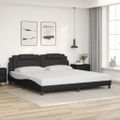 vidaXL Rám postele Viana s LED bez matraca čierny 200x200 cm