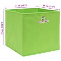 vidaXL Úložné boxy 4 ks, zelené 32x32x32 cm, látka