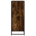 vidaXL Skrinka na topánky, tmavý dub 75x38x97,5cm kompozitné drevo+kov