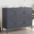 vidaXL Komoda antracitová 100,5x39x79 cm oceľ