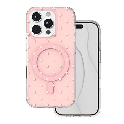 Ochranné puzdro Bubble Dots pre iPhone 16 Pro 6,3" ružová