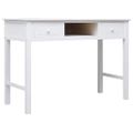 vidaXL Písací stôl biely 110x45x76 cm drevený