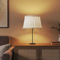 vidaXL Tienidlo na lampu biele Ø45x28 cm prútené