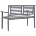 vidaXL 2-miestna záhradná lavica s vankúšom 120 cm sivá eukalyptus