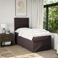 vidaXL Boxspring posteľ s matracom tmavohnedá 90x190 cm látka