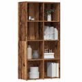 vidaXL knižnica Old Wood 66x30x130 cm Engineered Wood