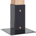 vidaXL podstavce stĺpikov štvorcové 4 ks Antracit 61x61 mm