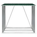 vidaXL Záhradná kôlňa na drevo z galvanizovanej ocele 163x83x154 cm zelená