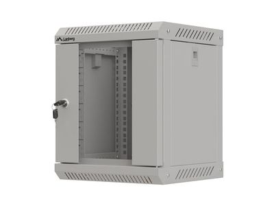 Lanberg racková skriňa 10'' nástenná 6u/300x300 (flat pack) s presklenými dverami šedá
