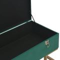 vidaXL Lavica s úložným priestorom 105 cm, zelená, zamat