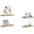 vidaXL Plávajúce nástenné police 4 ks, dubové 60x23,5x3,8 cm, MDF