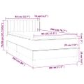vidaXL Posteľný rám boxsping s matracom bledosivý 80x200 cm zamat