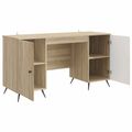 vidaXL Stôl Dub sonoma 142,5 x 50 x 75 cm Kompozitné drevo