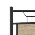 vidaXL Náhradné čelo postele, dub sonoma 120 cm, kompozitné drevo a oceľ