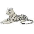 vidaXL Hračka plyšový tiger, biely, XXL