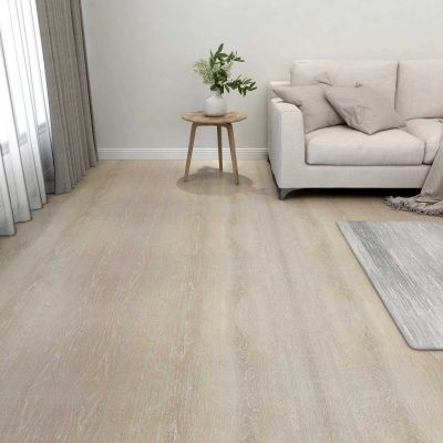 vidaXL Podlahové dosky 55 pcs Béžová 5,11 m² PVC