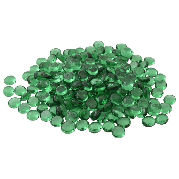 vidaXL Sklenený nugget 17-19 mm Zelená Sklo