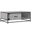 vidaXL Konferenčný stolík sivý sonoma 90x57x35cm kompozit. drevo a kov