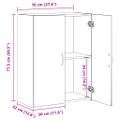 vidaXL Kancelársky kabinet Čierny dub 70 x 32 x 77.5 cm