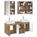 vidaXL Set kabinetov do kúpeľne 5 ks Dub artisan Kompozitné drevo