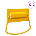 vidaXL Rukoväte na kuchyňu 12 ks Horčicová 85 x 45 mm Kov