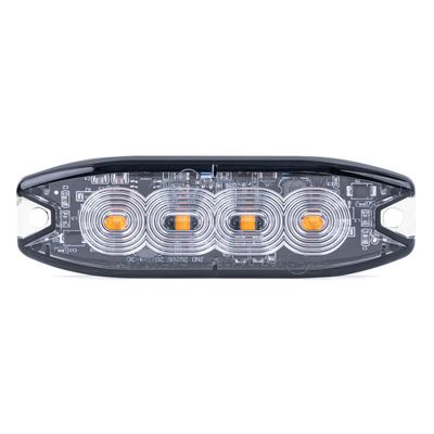 Výstražné osvetlenie oranžové 4x3W LED R65 R10 12/24V IP67 AMIO-02298
