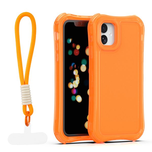 Puzdro Safepop s pásikom pre iPhone 11 oranžová