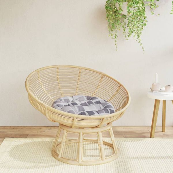 vidaXL Okrúhly vankúš sivý károvaný Ø 60 x 11 cm oxfordská látka