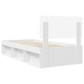 vidaXL Rám postele Biela 90 x 190 cm Masívne borovicové drevo
