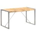 vidaXL Jedálenský stôl 140x70x75 cm masívne surové mangovníkové drevo