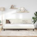 vidaXL Rohový rám postele s čelnou doskou Krémová 90 cm x 200 cm Zamat