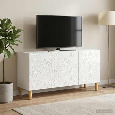 vidaXL TV skrinka 99 x 34,5 x 50 cm Biela s vysokým leskom