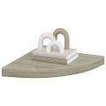 vidaXL Plávajúce rohové police 4 ks, dubové 35x35x3,8 cm, MDF