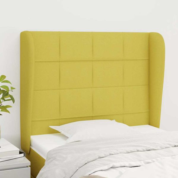 vidaXL Čelo postele so záhybmi zelené 83x23x118/128 cm látka