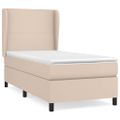 vidaXL Boxspring posteľ s matracom kapučínová 90x190 cm umelá koža