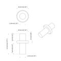 vidaXL Policová klin 12 ks Strieborná 8,6 x 8,6 x 14,6 mm Oceľ