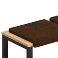 vidaXL Vankúš na lavičku 4 ks Umelý semišový materiál Hnedá