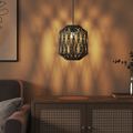 vidaXL Tienidlo na lampu čierne Ø23x28 cm železo a papier