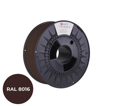 Tlačová struna (filament) C-TECH PREMIUM LINE, PETG, mahagónová hnedá, RAL8016, 1,75mm, 1kg