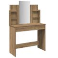 vidaXL toaletný stolík so zrkadlom Artisan Dub 96x39x142 cm