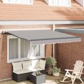 vidaXL Sklopná markíza Svetlosivá 350 x 250 cm Polyester a hliník