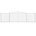 vidaXL Oblúkové gabiónové koše 6ks 400x30x100/120cm pozinkované železo