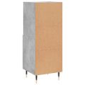 vidaXL Komoda betónovo sivá 34,5x34x90 cm spracované drevo