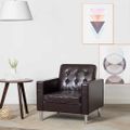 vidaXL Kreslo hnedé 75x70x75 cm umelá koža