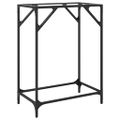 vidaXL Konzolový stolík priehľadná sklenená doska 60x35x81 cm oceľ