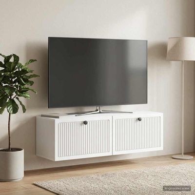 vidaXL Nástenná TV skrinka Biela 98 x 31 x 30 cm Kompozitné drevo