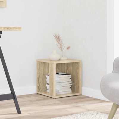 vidaXL Príručný stolík dub sonoma 33x33x34,5 cm kompozitné drevo