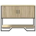 vidaXL Konzolový stolík dub sonoma 100x35x74,5 cm kompozitné drevo
