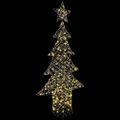 vidaXL Vianočný stromček 240 LED Teplá biela 180 cm Ratan