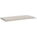 vidaXL Vankúš na lavičku SOEST 100% polyester Biela 110 x 50 x 5 cm